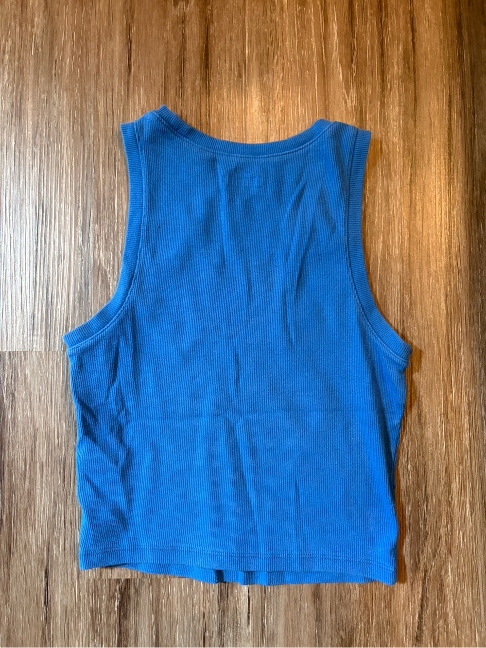 Hollister Blue Ribbed Sleeveless Crop Tank - Picture 3 of 3